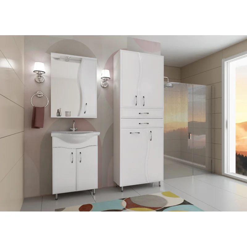 Шкаф пенал Style Line Волна 70 ЛС-000010050 Белый