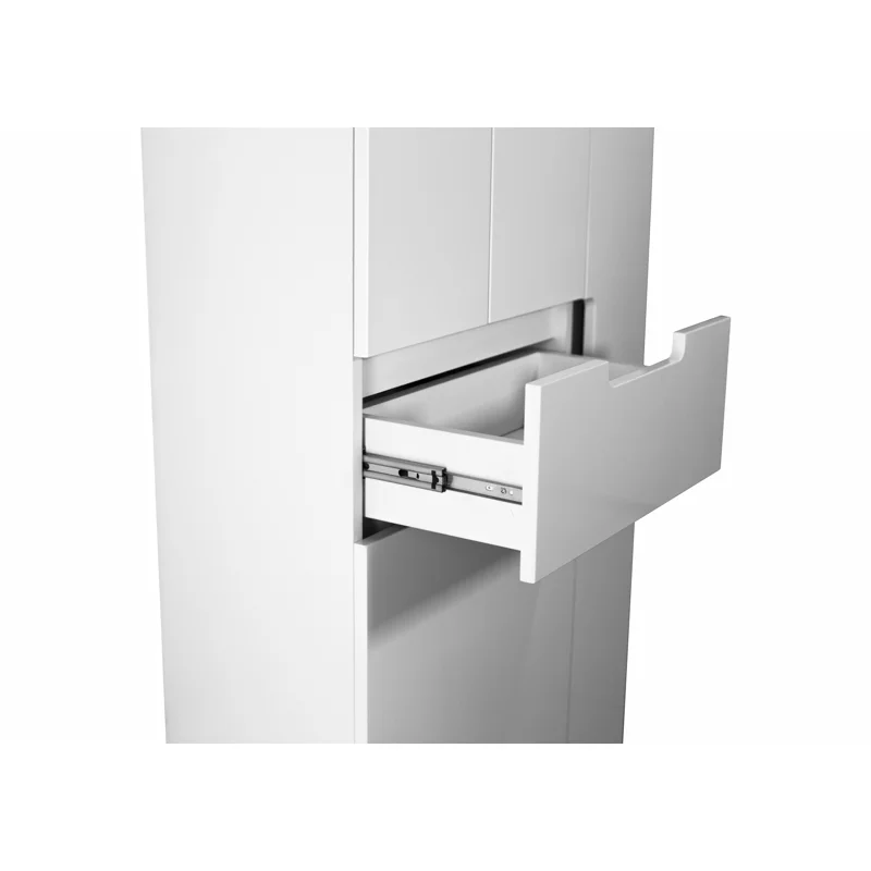 Шкаф пенал Style Line Оптима 70 ЛС-000010058 с бельевой корзиной Белый