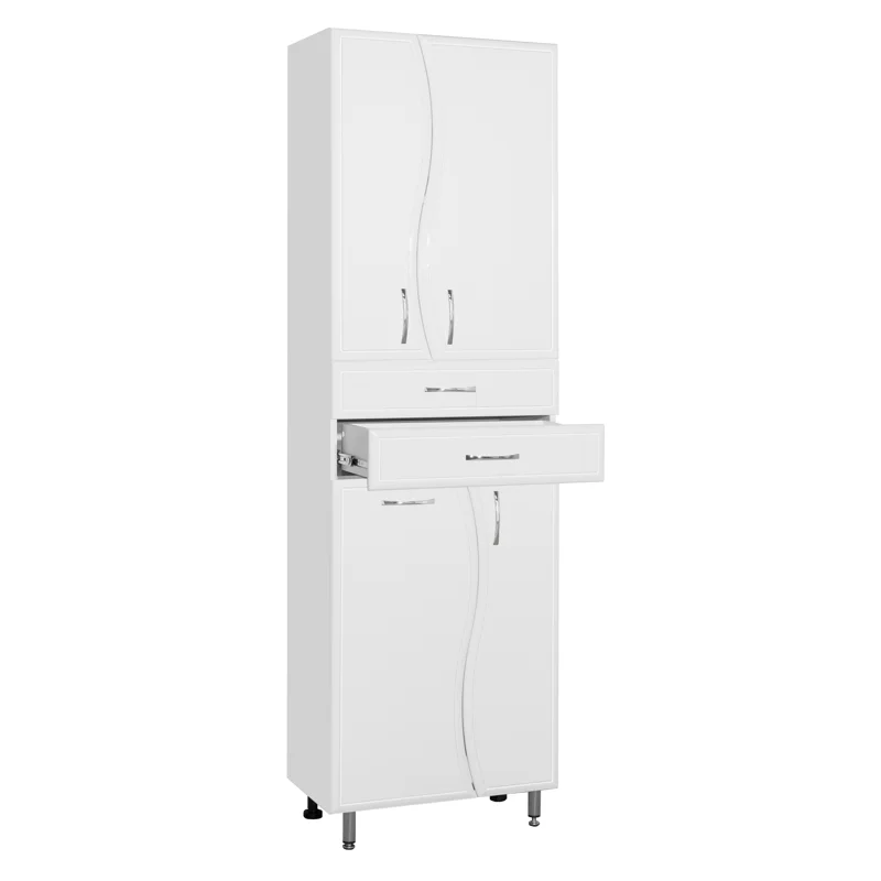 Шкаф пенал Style Line Волна 60 ЛС-000010047 Белый