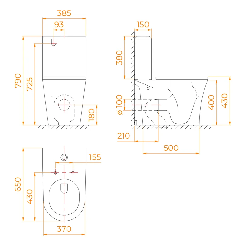 Унитаз компакт RGW SW-04 67420104-01 с бачком и сиденьем Микролифт
