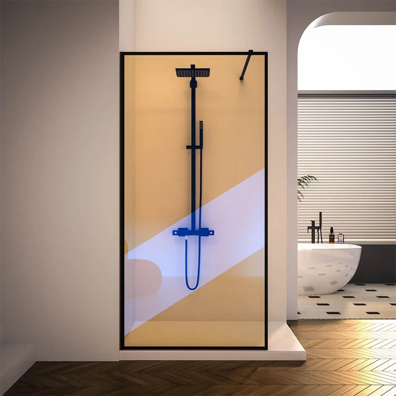 Душевая перегородка Veconi Korato KR-81BС, 1000x2000, черный матовый, хамелеон Душевая перегородка Veconi Korato KR-81BС, 1000x2000, черный матовый, хамелеон