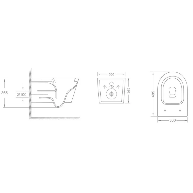 Унитаз подвесной Veconi Moro VMO-48TGr