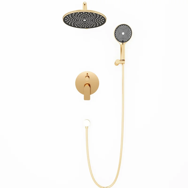 Встраиваемая душевая система Veconi  TEORA, Золото брашинг