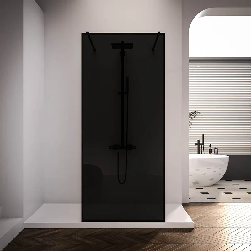 Душевая перегородка Veconi Korato KR-90BB, 1200x2000, черный матовый, черное Душевая перегородка Veconi Korato KR-90BB, 1200x2000, черный матовый, черное