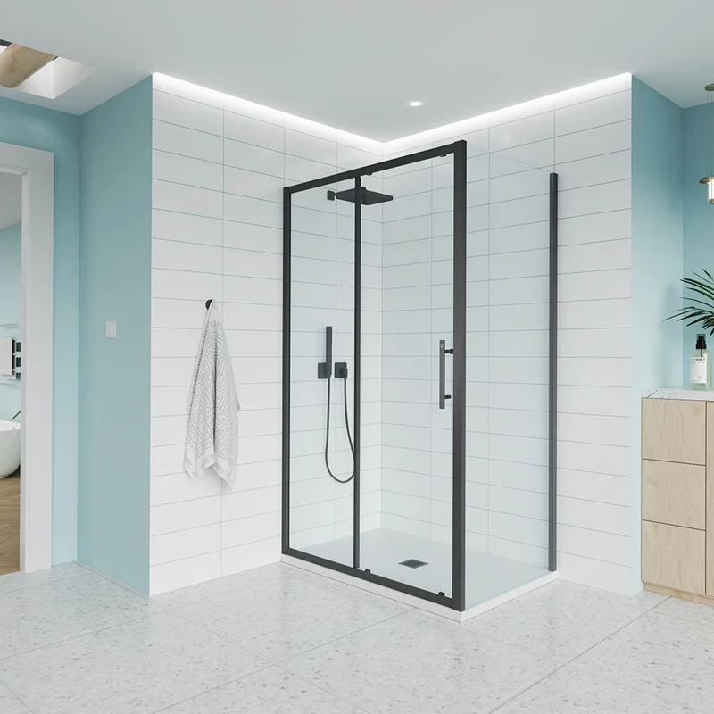 Душевой угол Veconi Evo 100SP B 1000х700x1950, черный матовый, прозрачное стекло E1-SP-B-10070-01-C9 Душевой угол Veconi Evo 100SP B 1000х700x1950, черный матовый, прозрачное стекло E1-SP-B-10070-01-C9