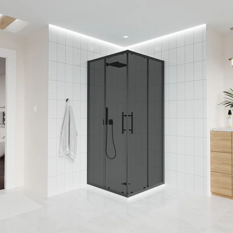 Душевой угол Veconi Evo 300 B, 1000х1000x1950, черный матовый, тонированное матовое стекло E3-B-100100-12-C9 Душевой угол Veconi Evo 300 B, 1000х1000x1950, черный матовый, тонированное матовое стекло E3-B-100100-12-C9