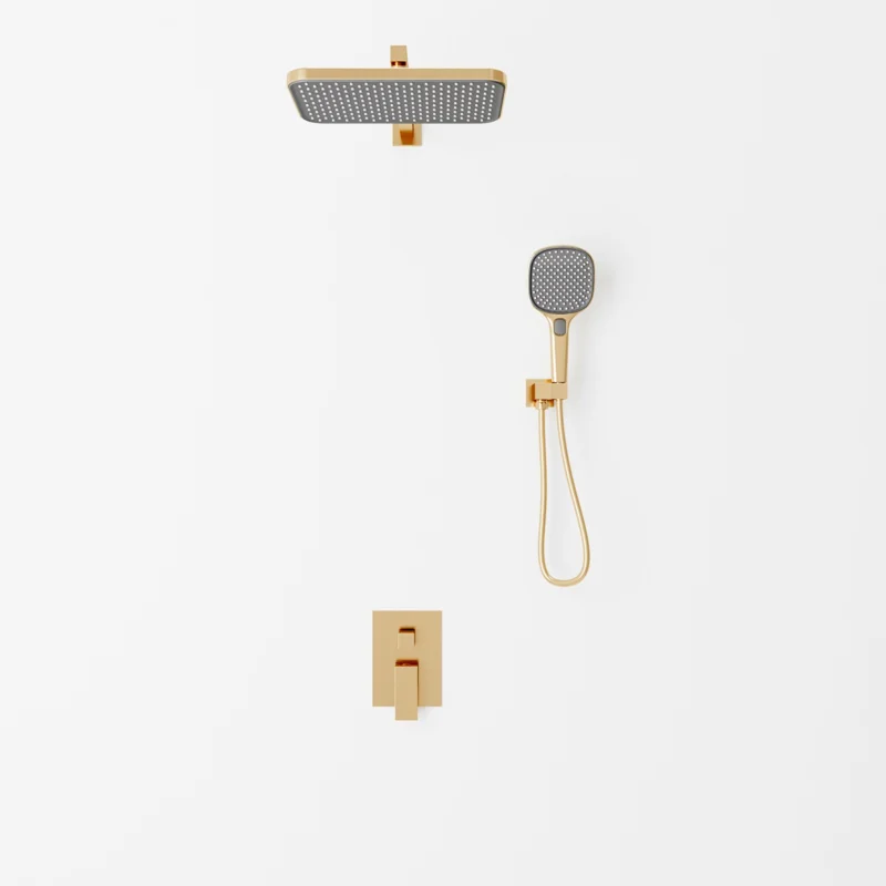 Встраиваемая душевая система Veconi  AVELLA, Золото брашинг