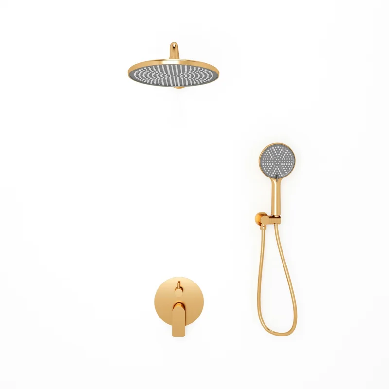 Встраиваемая душевая система Veconi  LICATA, Золото брашинг