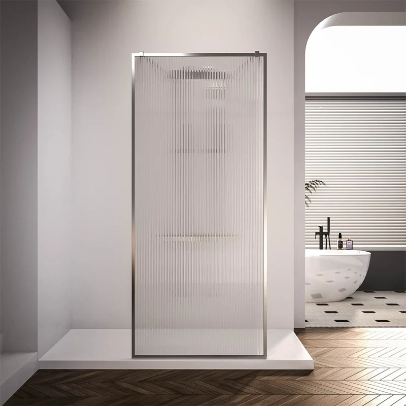 Душевая перегородка Veconi Korato KR-90F, 1200x2000, хром, рифленое осветлённое Душевая перегородка Veconi Korato KR-90F, 1200x2000, хром, рифленое осветлённое
