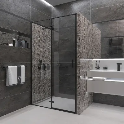 Душевая дверь Veconi Vianno VN-73B, 900x1950, Черный...