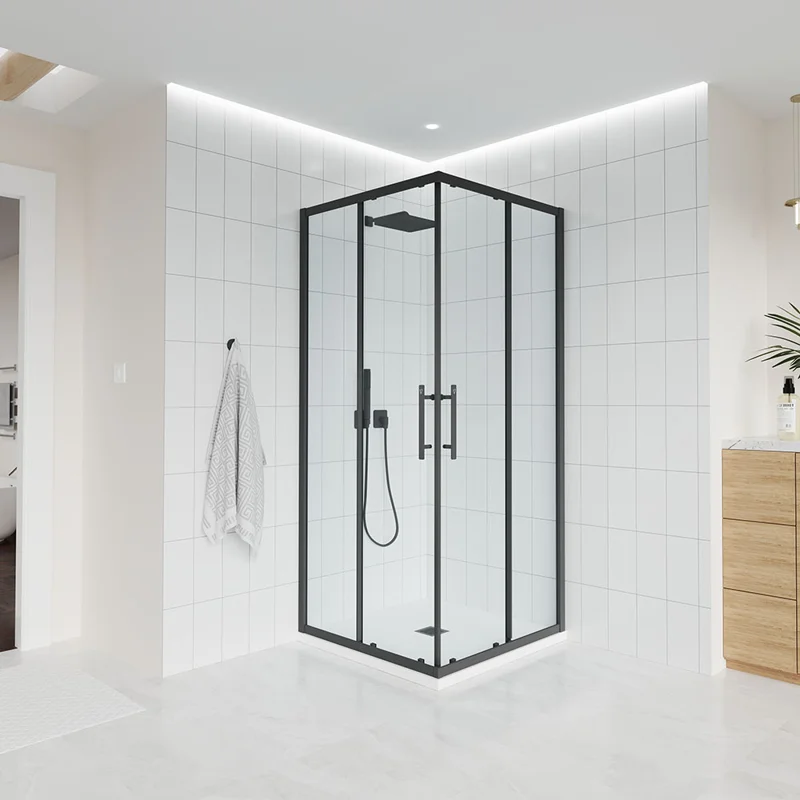 Душевой угол Veconi Evo 300 B, 1000х1000x1950, черный матовый, прозрачное стекло E3-B-100100-01-C9 Душевой угол Veconi Evo 300 B, 1000х1000x1950, черный матовый, прозрачное стекло E3-B-100100-01-C9