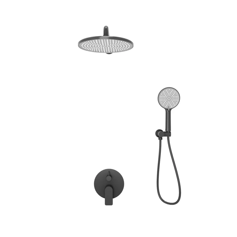 Встраиваемая душевая система Veconi  LICATA, Чёрный матовый