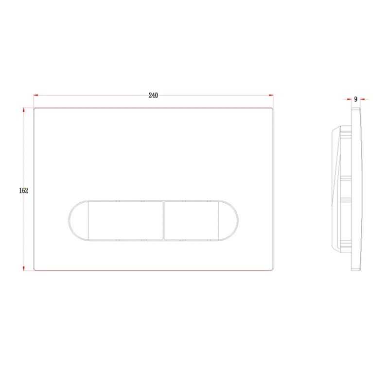 Кнопка смыва Veconi FLUSH V3, FLV3-W, 240х162х9, пластик, белый глянец