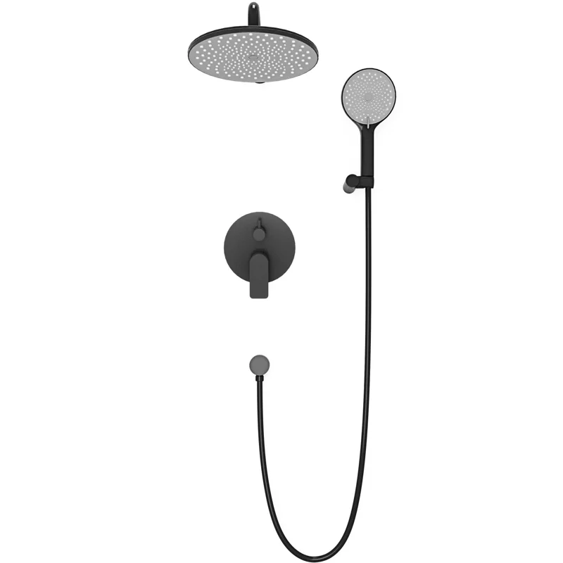 Встраиваемая душевая система Veconi  TEORA, Чёрный матовый