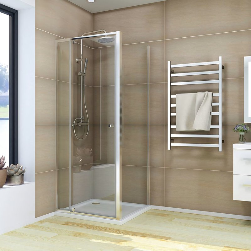 Душевой угол Veconi Rovigo RV-026, 1000х800х1950, хром, стекло прозрачное RV026-10080-01-C5