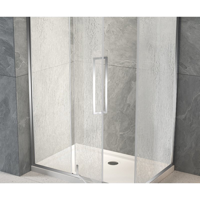 Душевой угол Veconi Rovigo RV-034R, 1100х800х1950, хром, стекло дождь RV034R-11080-06-C7