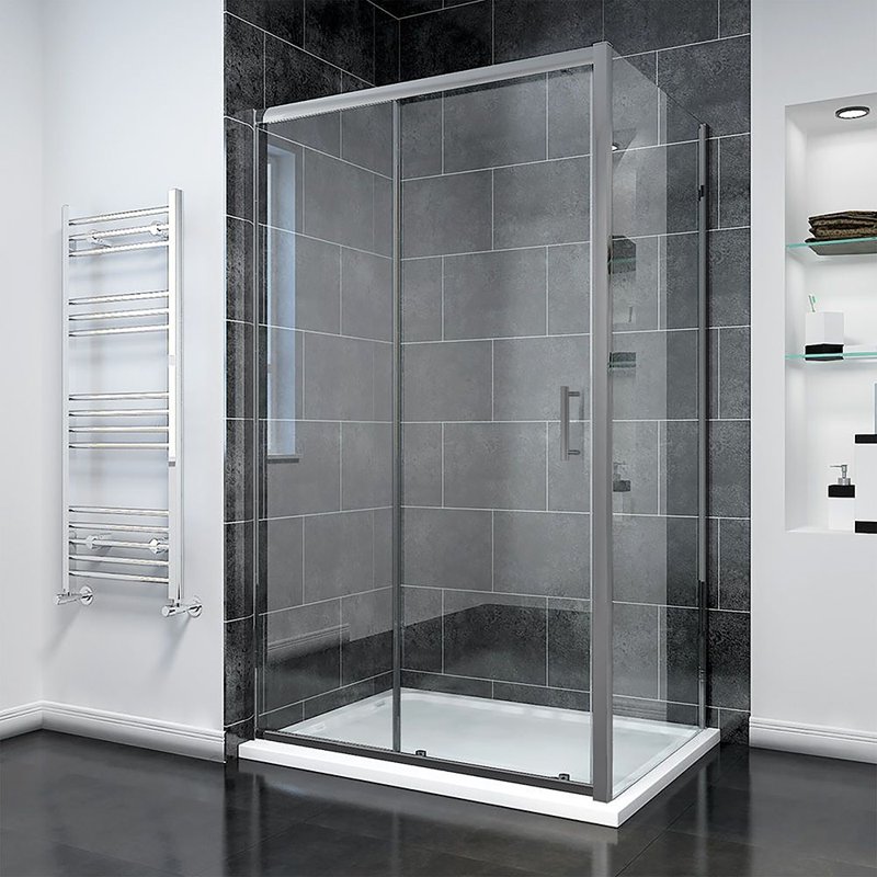 Душевой угол Veconi Rovigo RV-055GM, 1100х700х1950, оружейная сталь, прозрачное стекло RV055GM-11070-01-C8 Душевой угол Veconi Rovigo RV-055GM, 1100х700х1950, оружейная сталь, прозрачное стекло RV055GM-11070-01-C8
