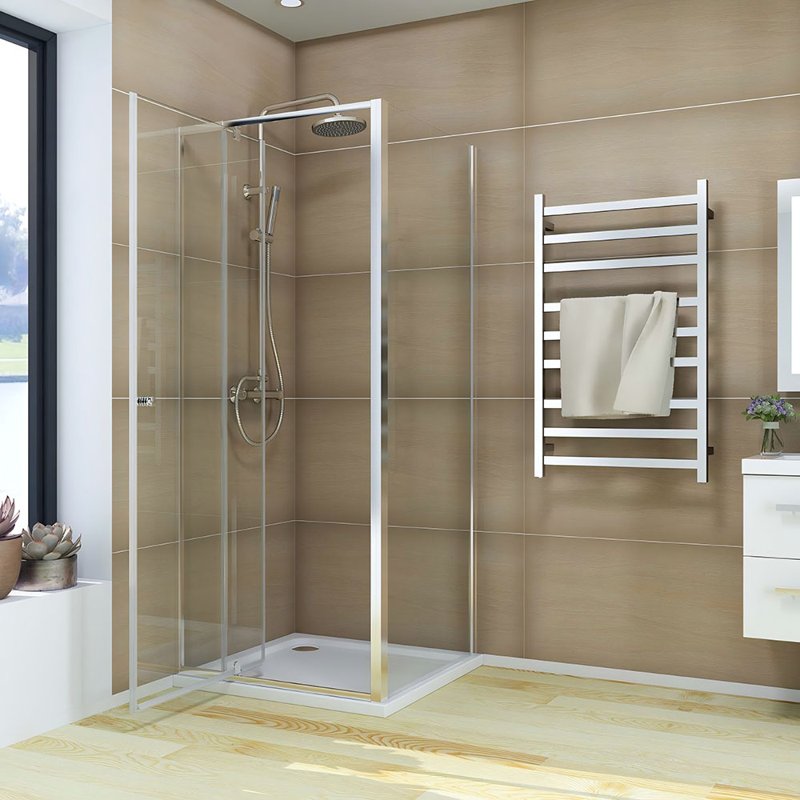 Душевой угол Veconi Rovigo RV-026, 800х1000х1950, хром, стекло прозрачное RV026-80100-01-C5