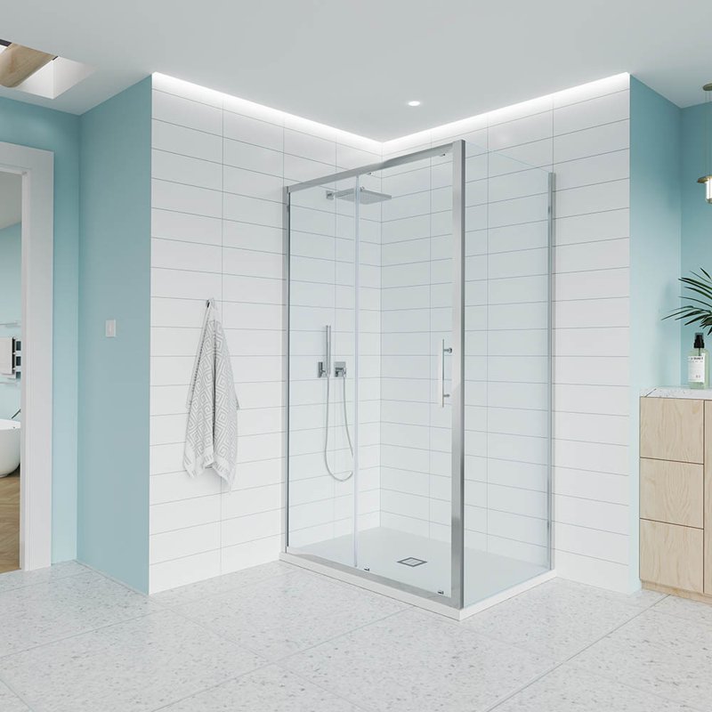 Душевой угол Veconi Evo 100SP CH 1800х1000x1950, хром, прозрачное стекло E1-SP-CH-180100-01-C9 Душевой угол Veconi Evo 100SP CH 1800х1000x1950, хром, прозрачное стекло E1-SP-CH-180100-01-C9