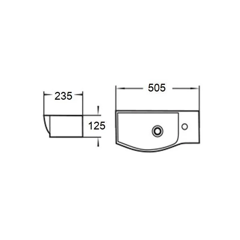 Раковина WeltWasser Aisbach 7950 GL-WT R 50 10000008693 Белая глянцевая