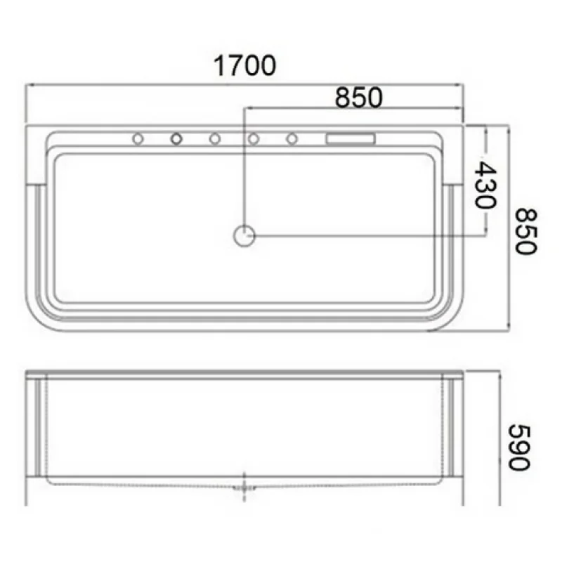 WeltWasser Акриловая ванна WW KELLER 170/85 10000005701