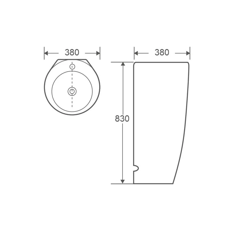Раковина WeltWasser Leerbach 3838 GL-WT 38 10000005489 Белый глянец