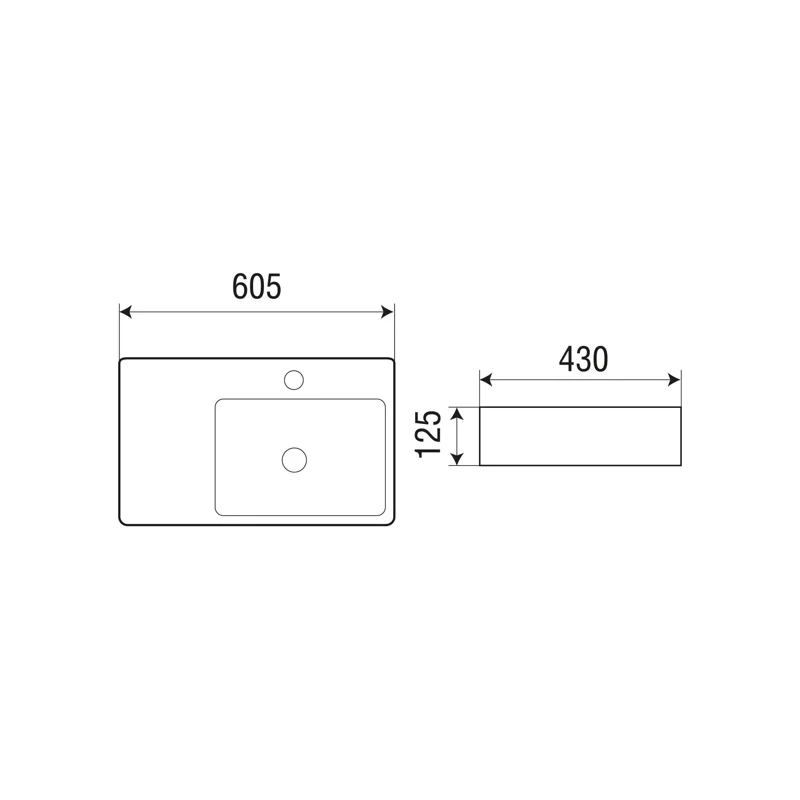 Раковина WeltWasser Elbach 2223 R 60 10000004572 Белый глянец