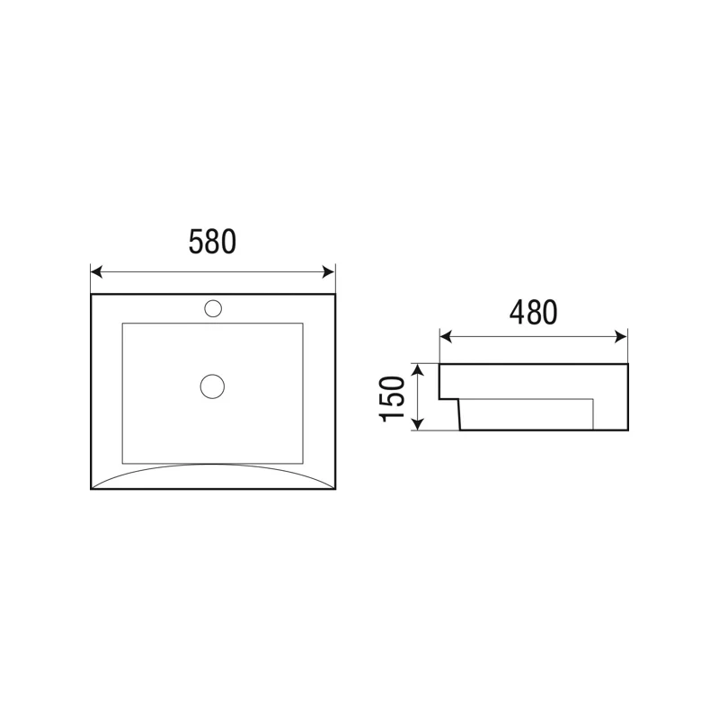 Раковина WeltWasser Deilbach 4013 57 10000003886 Белый глянец