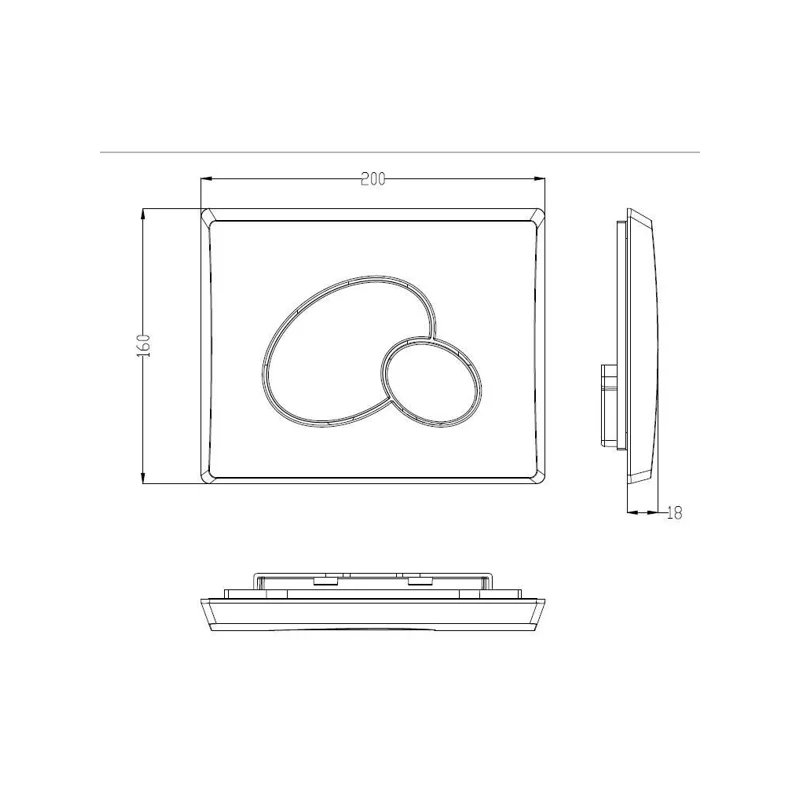 Клавиша смыва WeltWasser WW Marberg 410 RD GL-WT 10000010232 Белая глянцевая