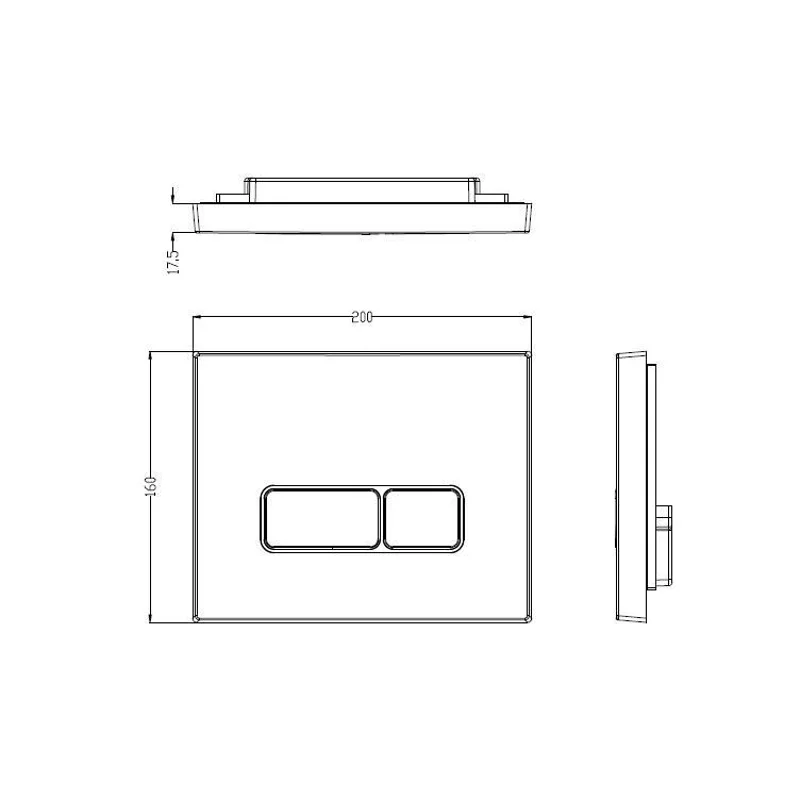 Клавиша смыва WeltWasser WW Marberg 410 SE MT-BL 10000010235 Черная матовая
