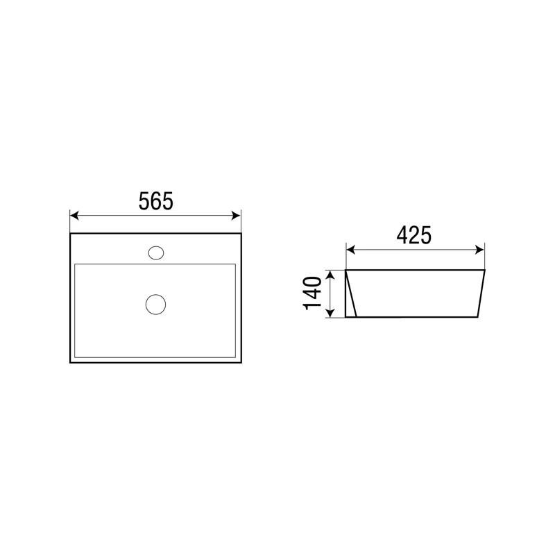 Раковина WeltWasser Elbach 20212 57 10000003864 Белый глянец