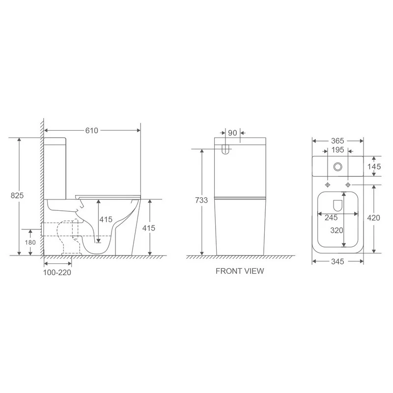 Унитаз напольный WeltWasser WW GELBACH 011 ST MT-GR 10000012209
