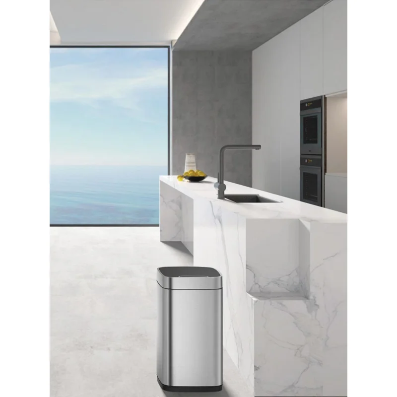 Ведро для мусора WeltWasser Rone MT 35L сенсорное 10000000877 Хром матовый