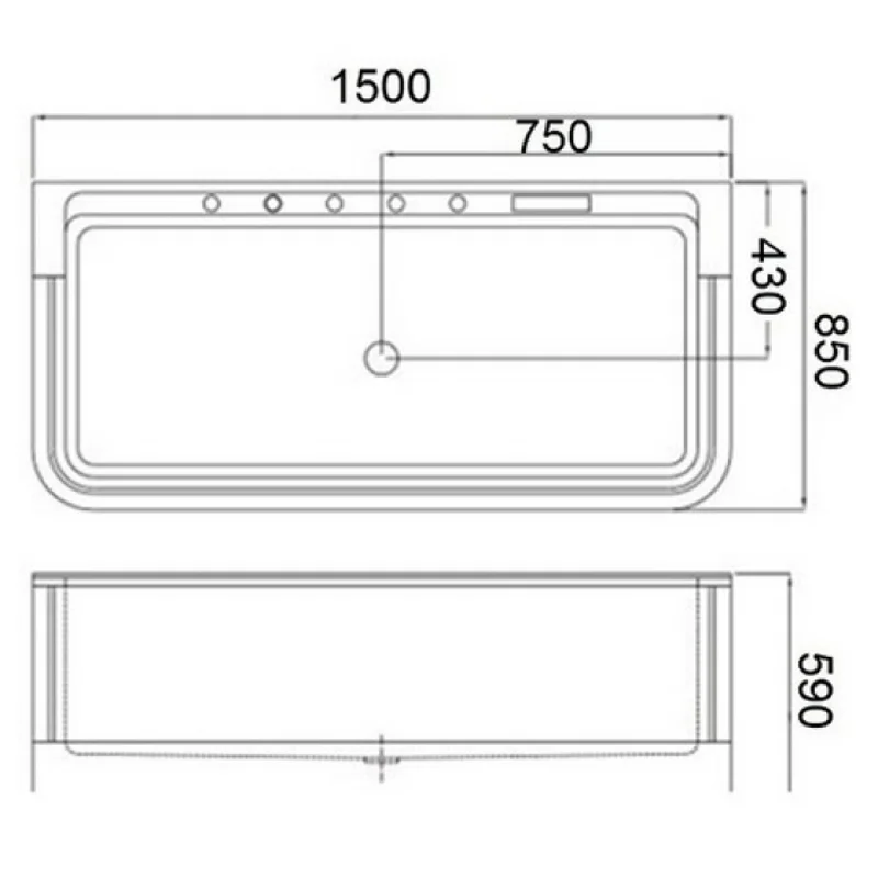 WeltWasser Акриловая ванна WW KELLER 150/85 10000005700