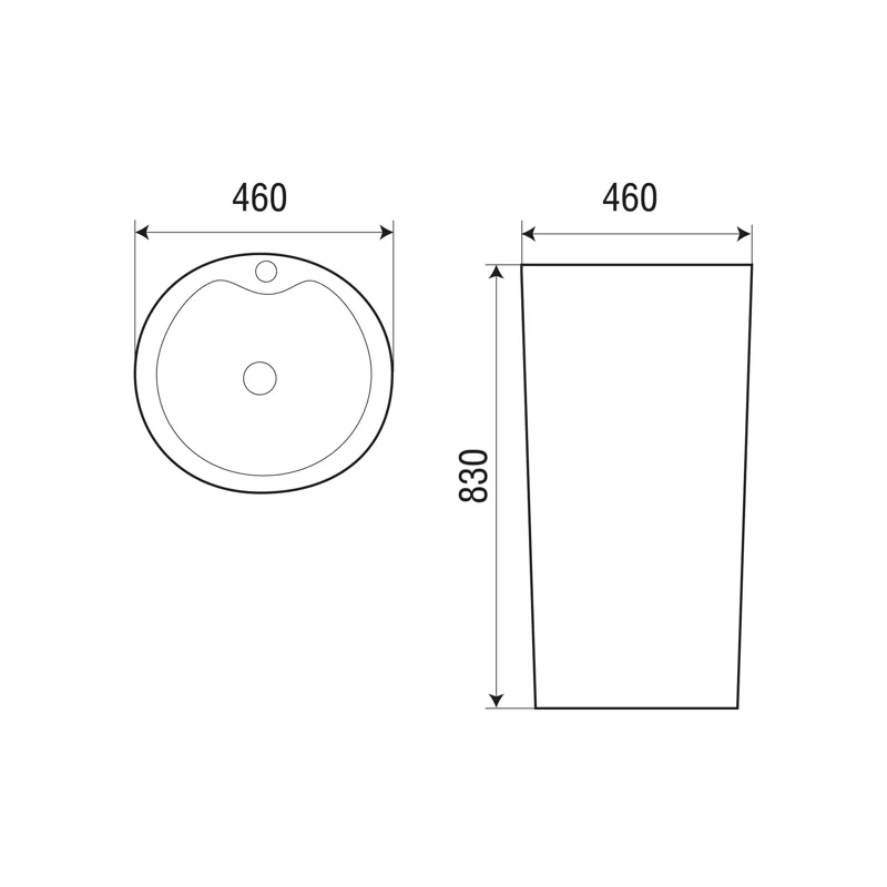 Раковина WeltWasser Leerbach 4646 GL-WT 46 10000005491 Белый глянец