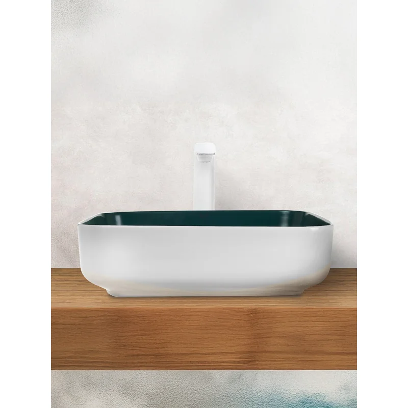 Раковина-чаша WeltWasser Elbach M2195 WG 50 10000005602 Белая Зеленая