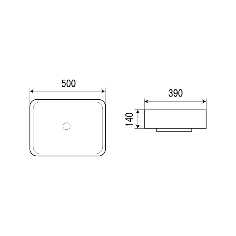 Раковина-чаша WeltWasser Elbach 2195 50 10000003851 Белый глянец