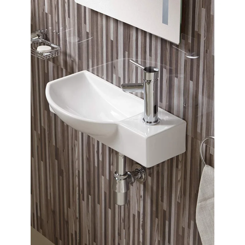 Раковина WeltWasser Aisbach 7945 GL-WT R 45 10000008691 Белая глянцевая