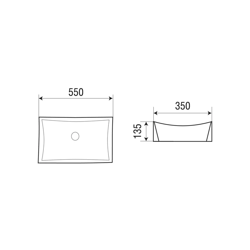 Раковина-чаша WeltWasser Elbach 1002 55 10000004586 Белый глянец