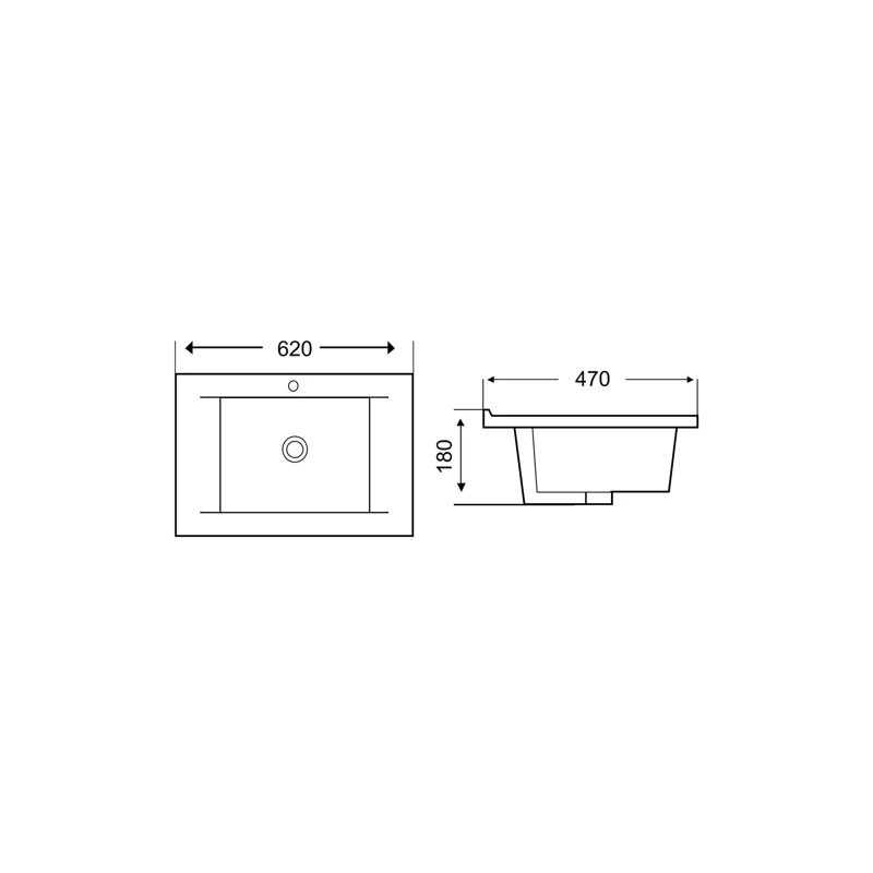 Раковина WeltWasser Deilbach 7505 60 10000004625 Белый глянец