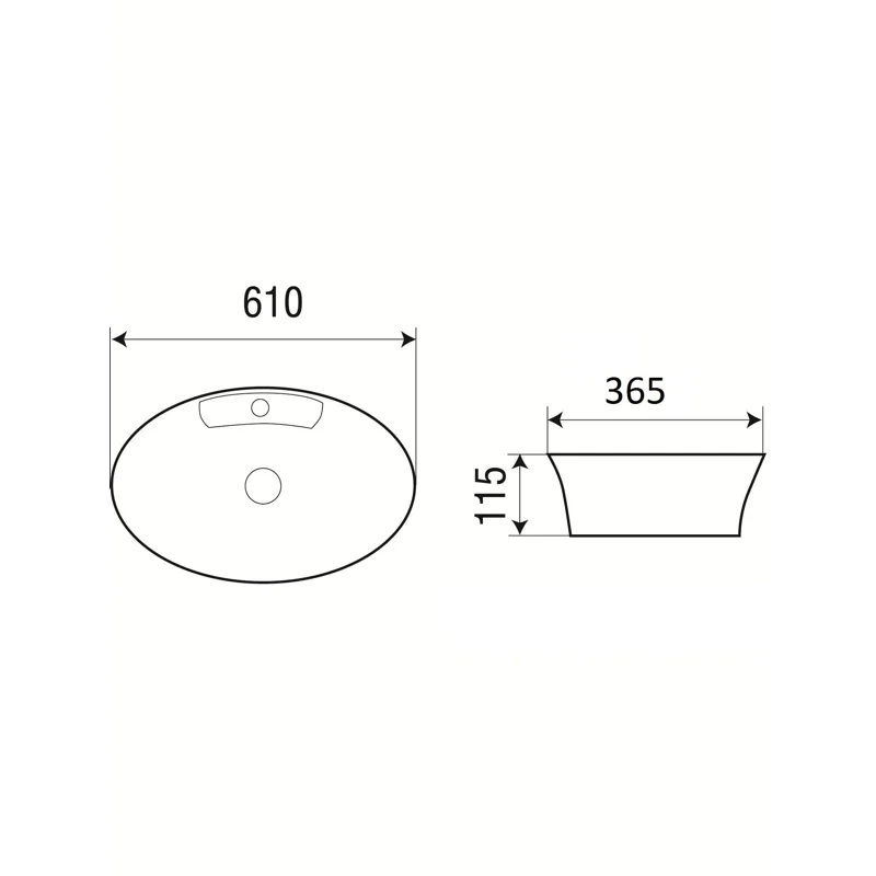 Раковина WeltWasser Elbach 3203 61 10000003858 Белый глянец
