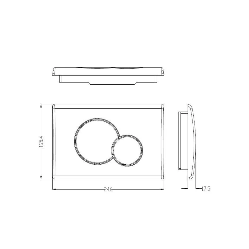 Клавиша смыва WeltWasser WW Marberg 507 RD GL-WT 10000010236 Белая глянцевая