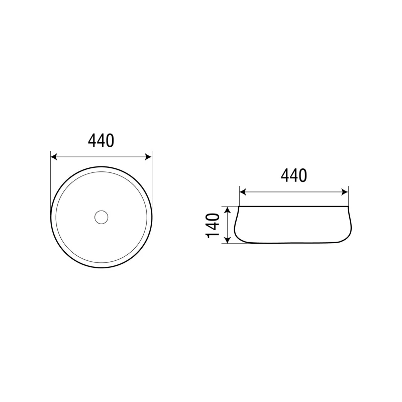Раковина-чаша WeltWasser Elbach 3210 44 10000003853 Белый глянец