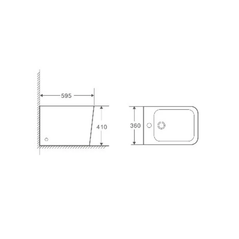 Биде WeltWasser Gelbach 003 MT-BL 10000003746 Черное матовое