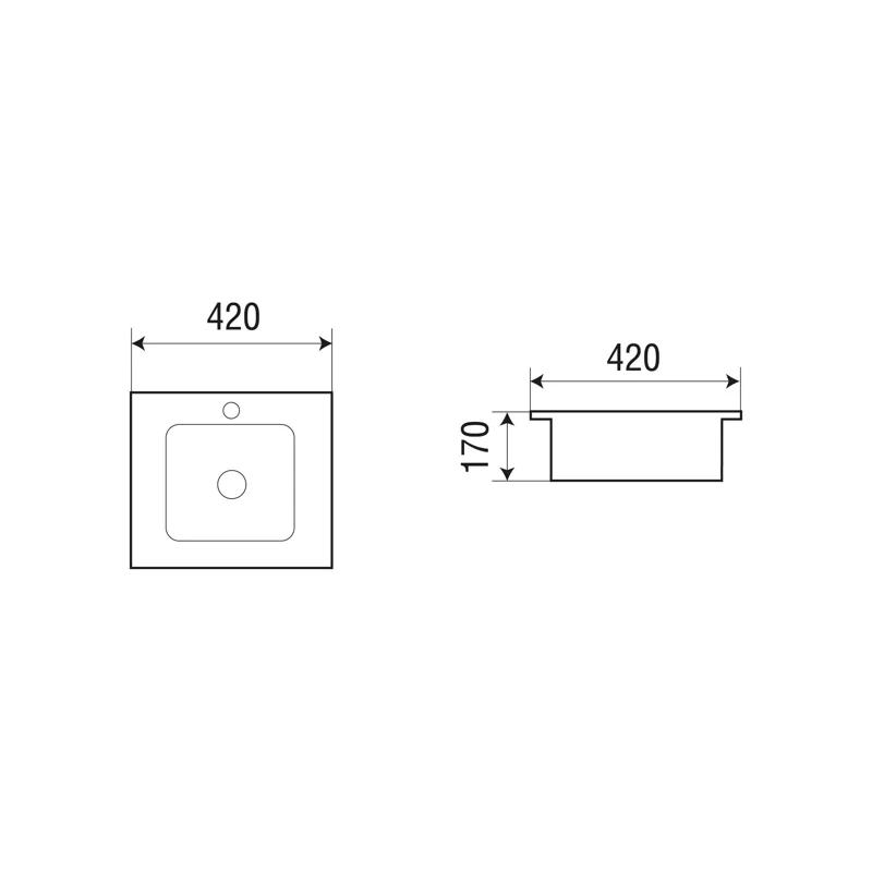 Раковина WeltWasser Deilbach 6037 42 10000004607 Белый глянец