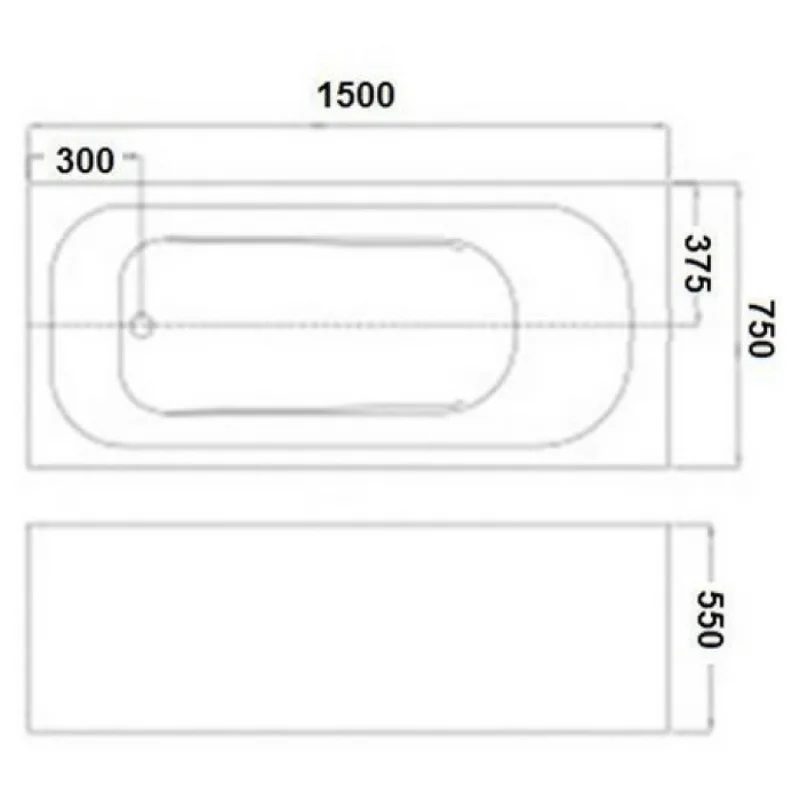 WeltWasser Акриловая ванна WW OKER 150/75 10000005715