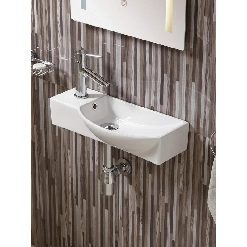 Раковина WeltWasser Aisbach 7945 GL-WT L 45 10000008690 Белая глянцевая