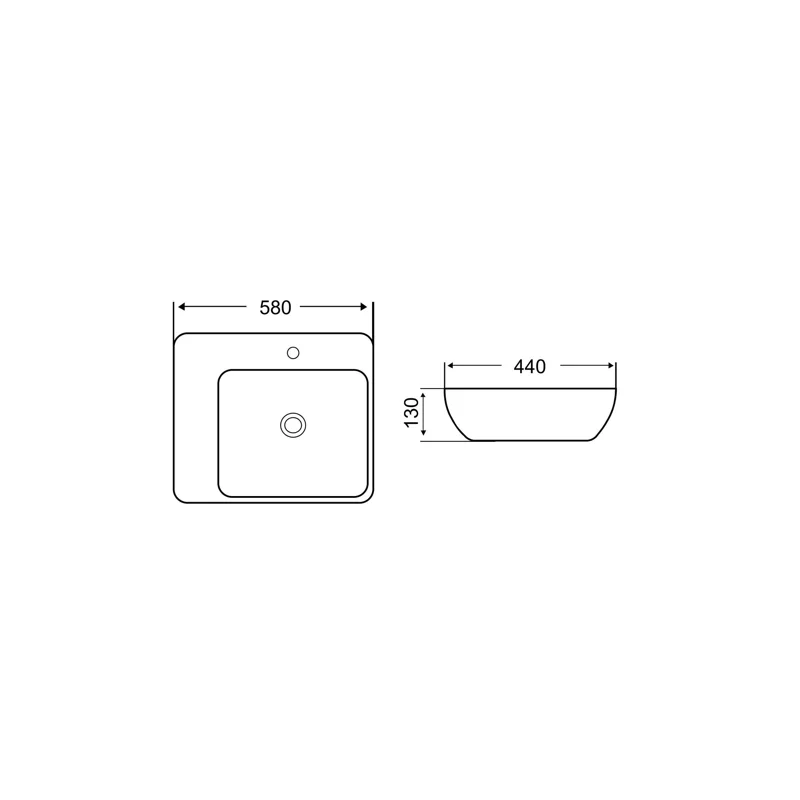 Раковина WeltWasser Elbach 1004 57 10000004594 Белый глянец