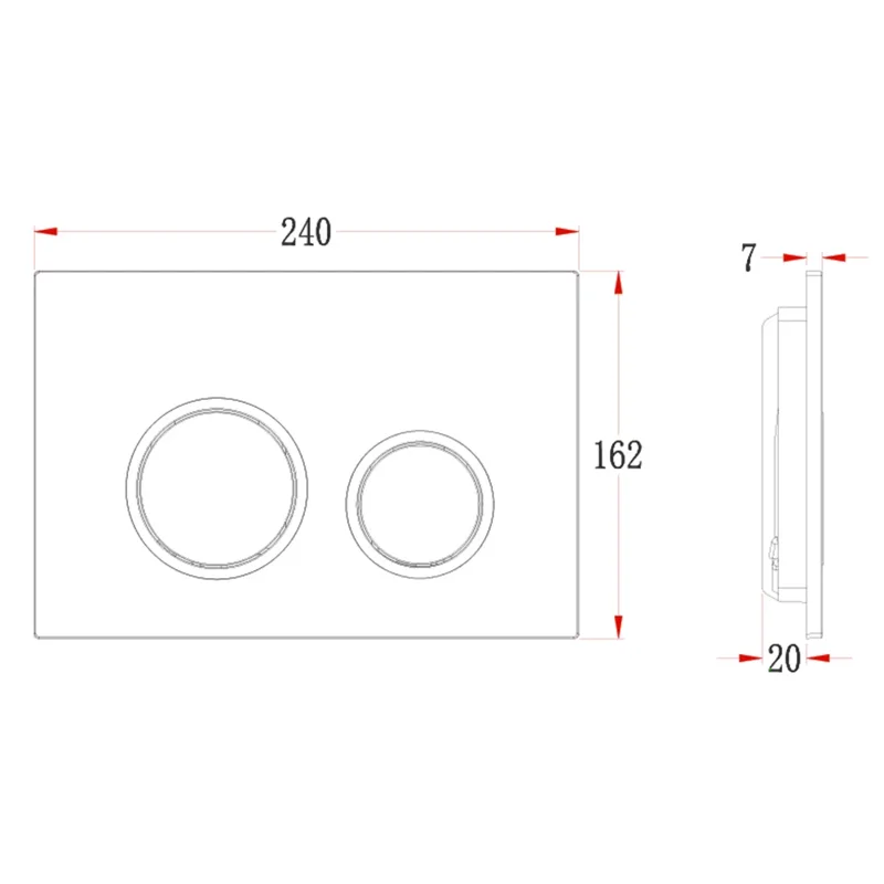 Кнопка смыва Veconi FLUSH V11, FLV11-B, 240х162х7, пластик, чёрный матовый Кнопка смыва Veconi FLUSH V11, FLV11-B, 240х162х7, пластик, чёрный матовый