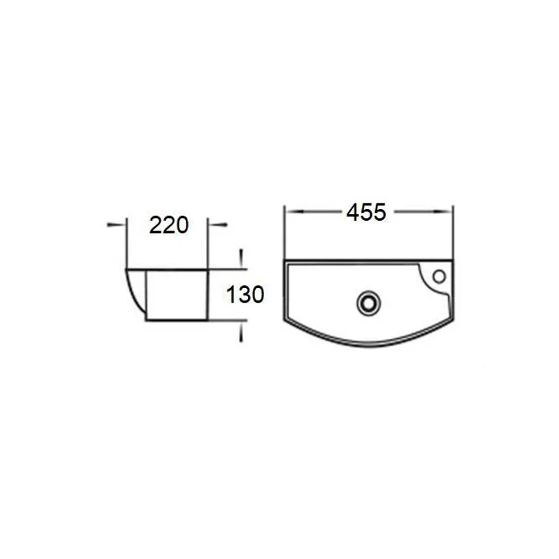 Раковина WeltWasser Aisbach 7946 GL-WT R 45 10000008695 Белая глянцевая